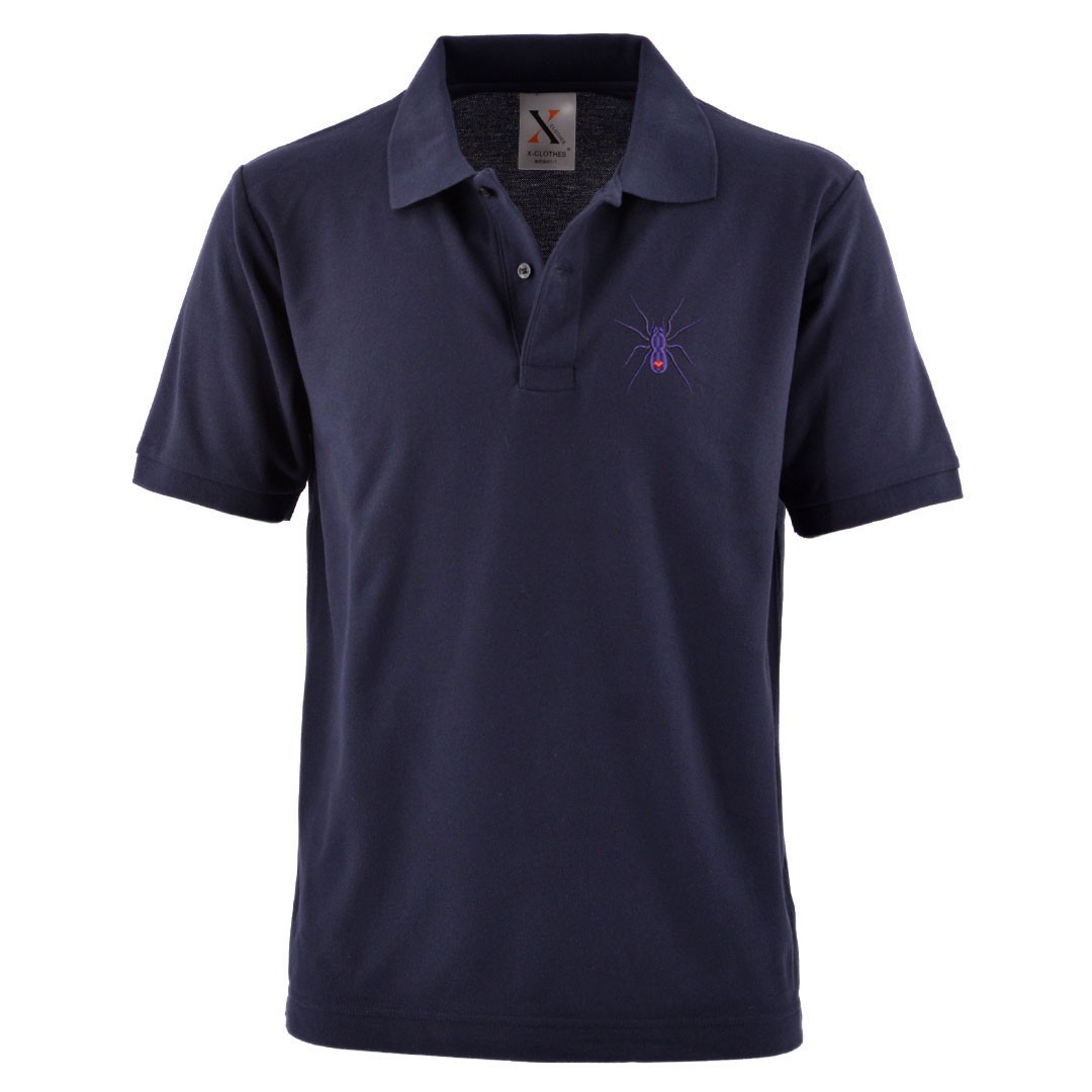 パンダ 刺繍 メンズ ポロシャツ 半袖 服 グッズ 富士山 クモ ハート