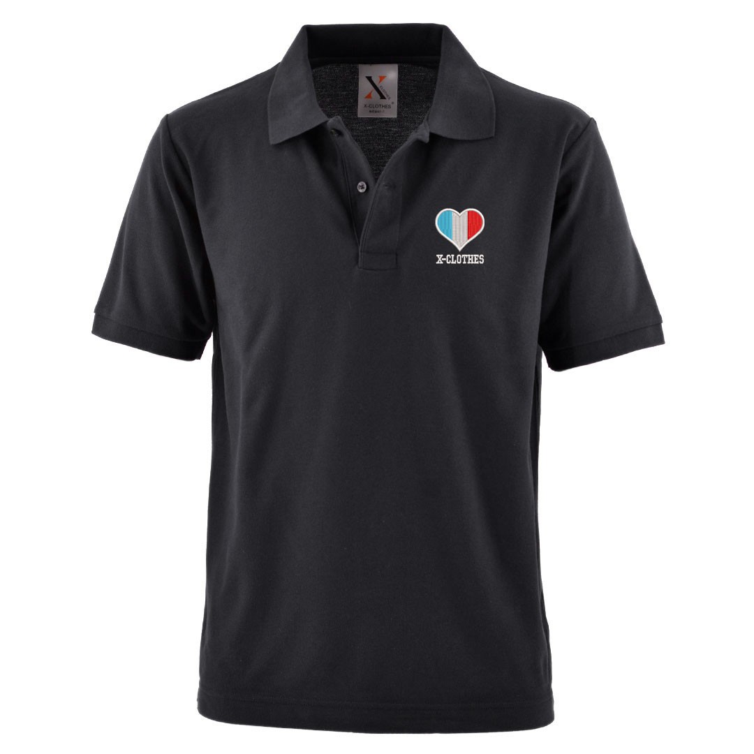ハート 国旗 刺繍 メンズ ポロシャツ 半袖 服 グッズ イタリア