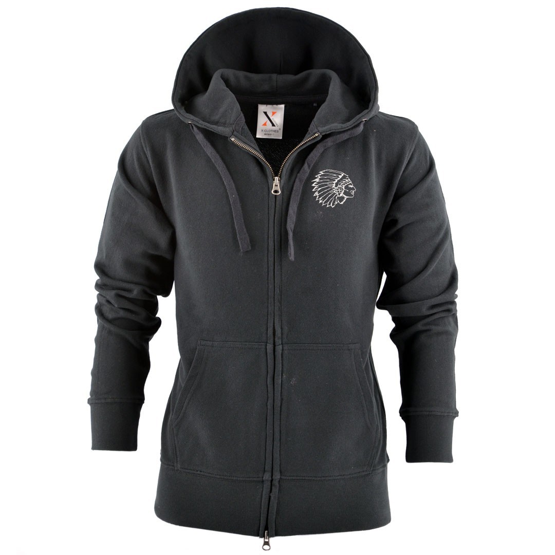 ドクロ 刺繍 メンズ ジップ パーカー 服 グッズ インディアン 得トク