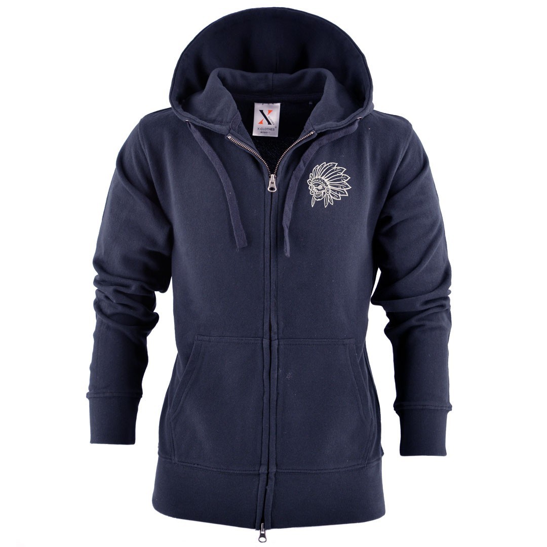 ドクロ 刺繍 メンズ ジップ パーカー 服 グッズ インディアン 得トク