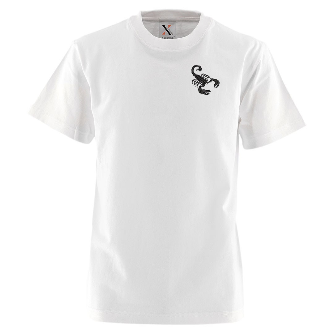 サソリ 刺繍 メンズ Tシャツ 5.6オンス 半袖 服 グッズ ぞう