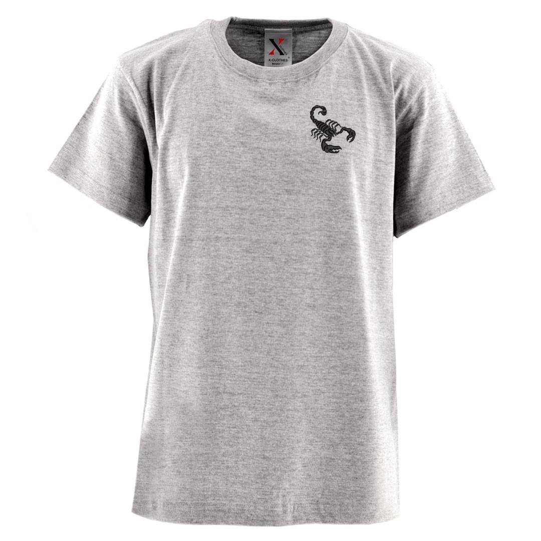サソリ 刺繍 メンズ Tシャツ 5.6オンス 半袖 服 グッズ ぞう