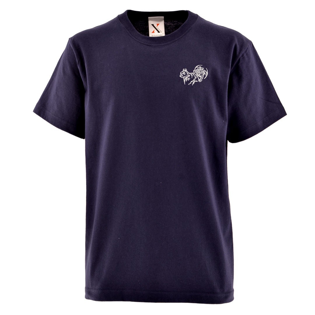うし 刺繍 メンズ Tシャツ 5.6オンス 半袖 服 グッズ あらいぐま