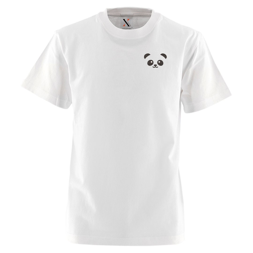 パンダ 刺繍 メンズ Tシャツ 5.6オンス 半袖 服 グッズ キツネ