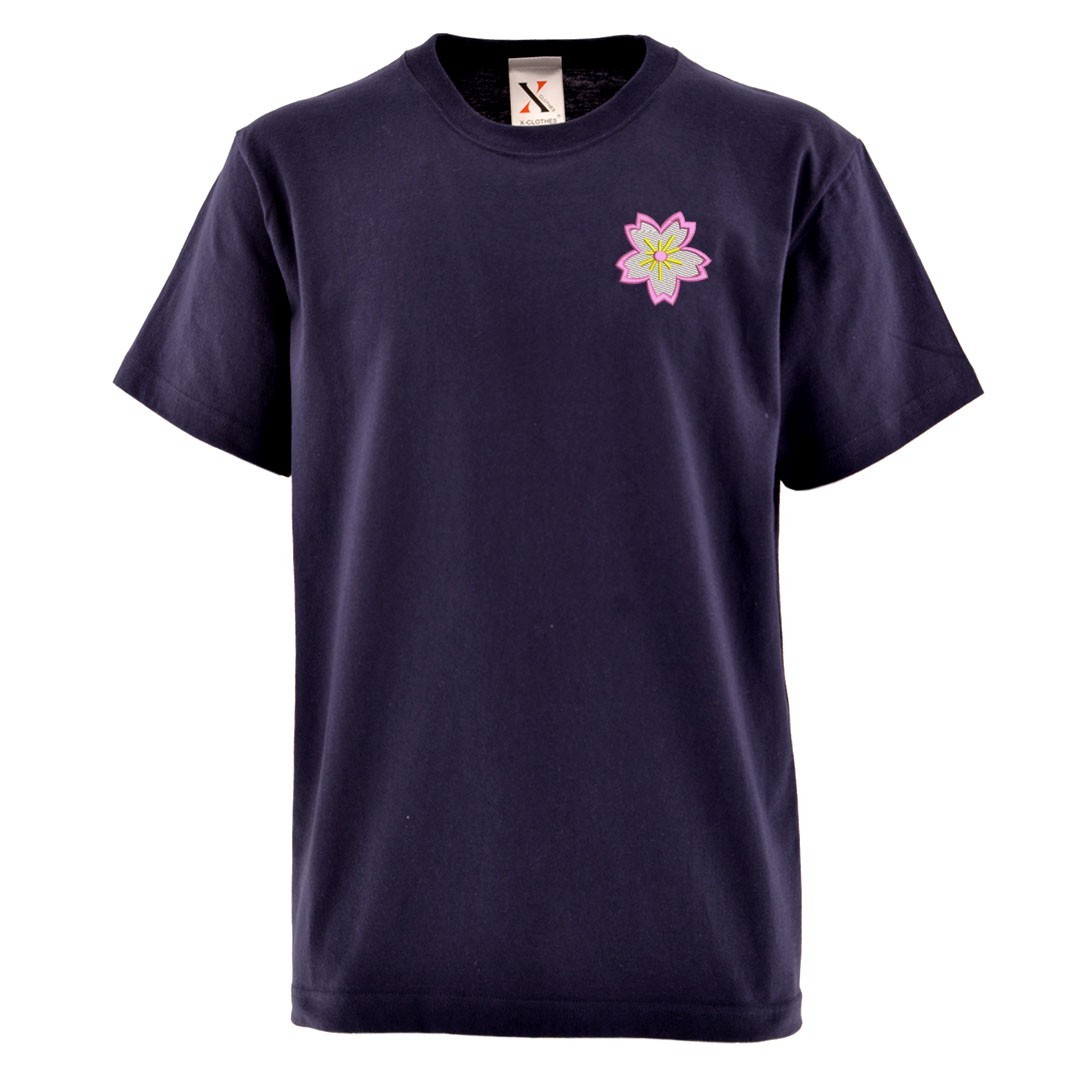 アメリカ 国旗 刺繍 メンズ Tシャツ 5.6オンス 半袖 服 グッズ バラ 桜