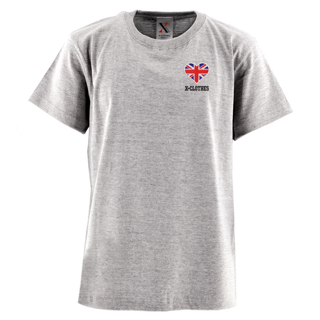 ハート 国旗 刺繍 メンズ Tシャツ 5.6オンス 半袖 服 グッズ イタリア イギリス 得トク２W...