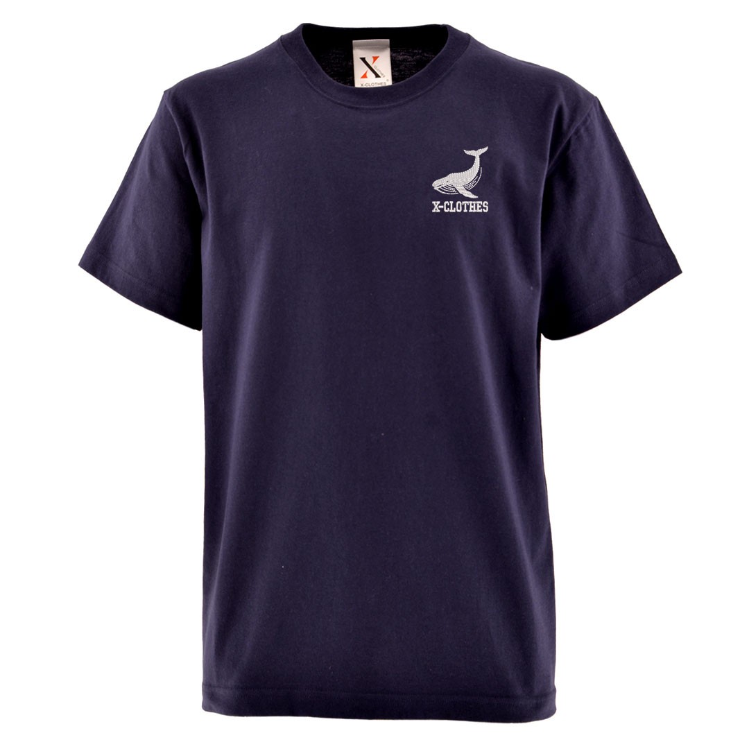 クジラ 刺繍 メンズ Tシャツ 5.6オンス 半袖 服 グッズ イルカ 鯨 サンゴ 鯉 得トク２WEEKs｜x-clothes｜15