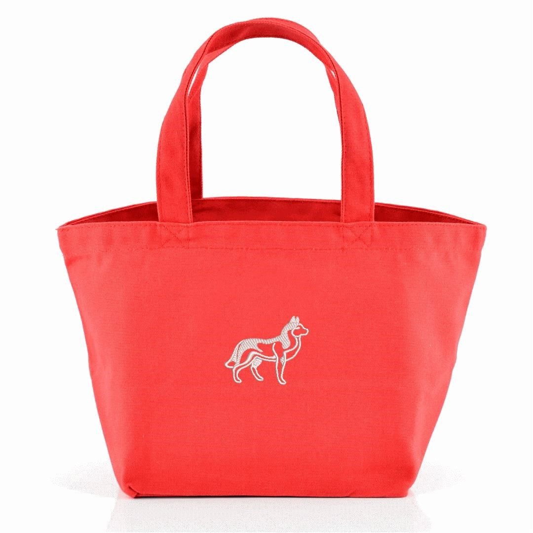 シベリアンハスキー 刺繍 バッグ ミニトートバッグ トートバッグ