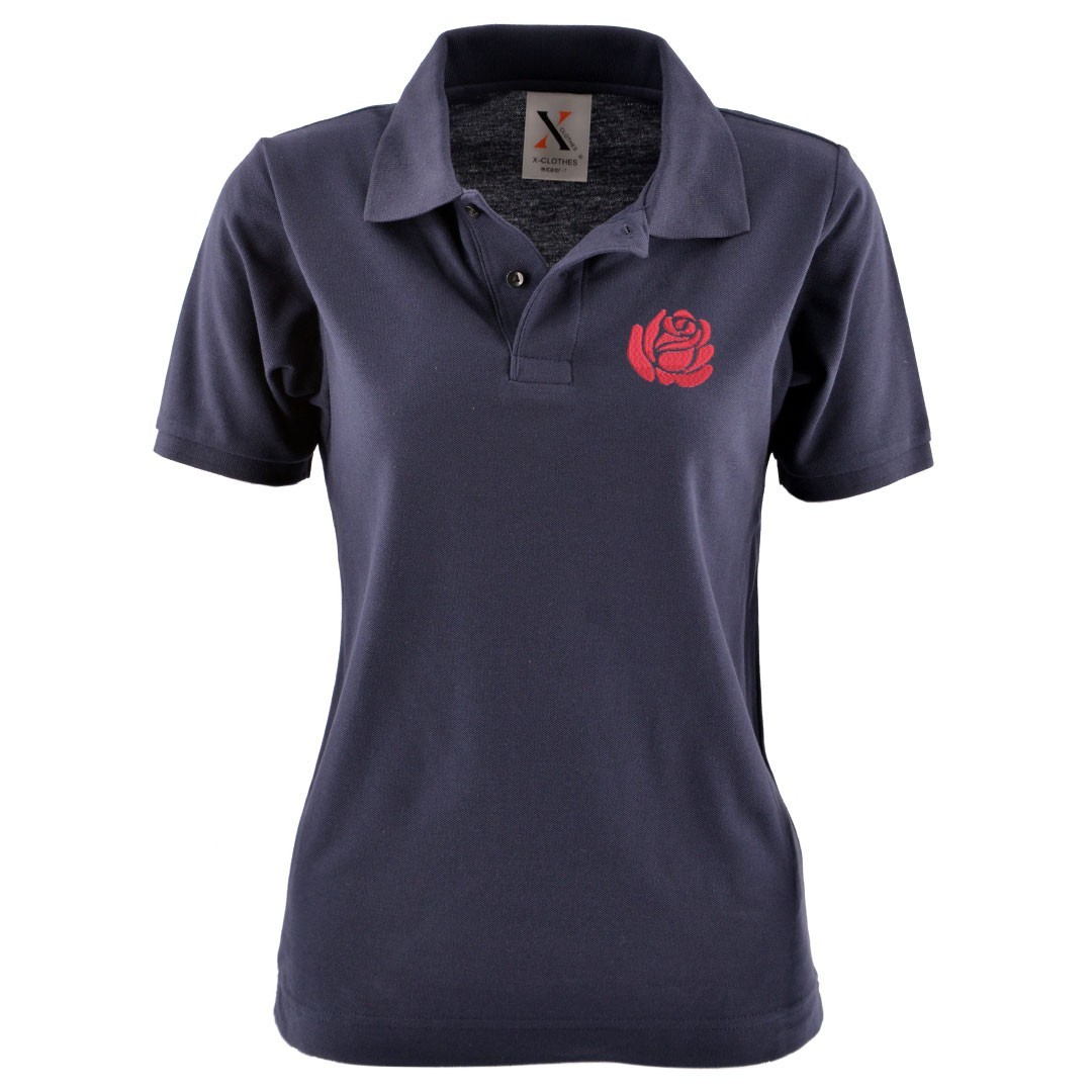 バラ 刺繍 レディース ポロシャツ 半袖 服 グッズ 花 得トク2WEEKs