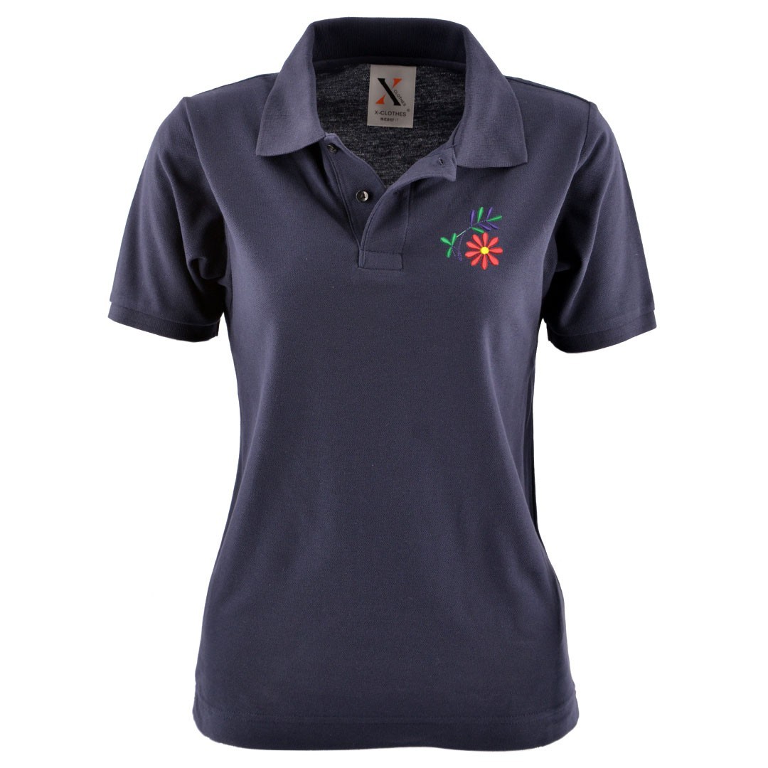 バラ 刺繍 レディース ポロシャツ 半袖 服 グッズ 花 得トク2WEEKs