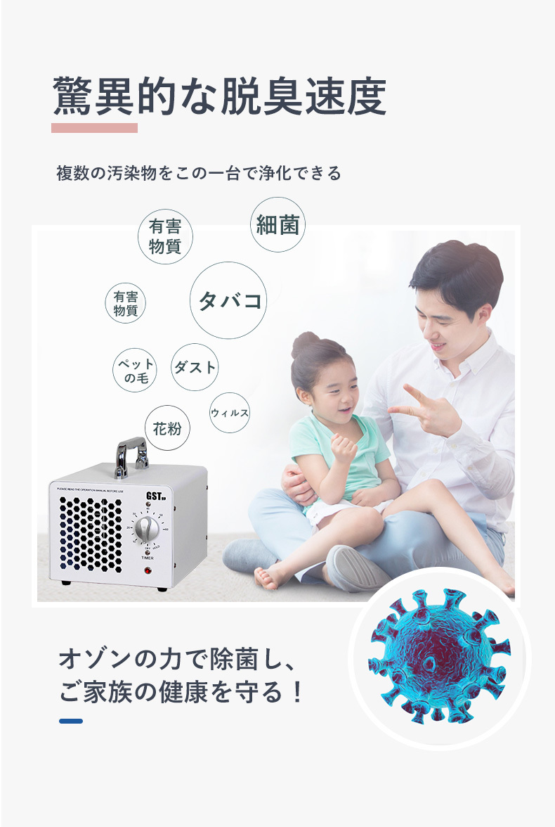 空気清浄機 オゾン 発生器 オゾン脱臭器 60分タイマー 改良型 脱臭機 除菌 最大適用面積131畳 業務 家庭用 コスパ最強  :gst-gt-05m:x-cube - 通販 - Yahoo!ショッピング