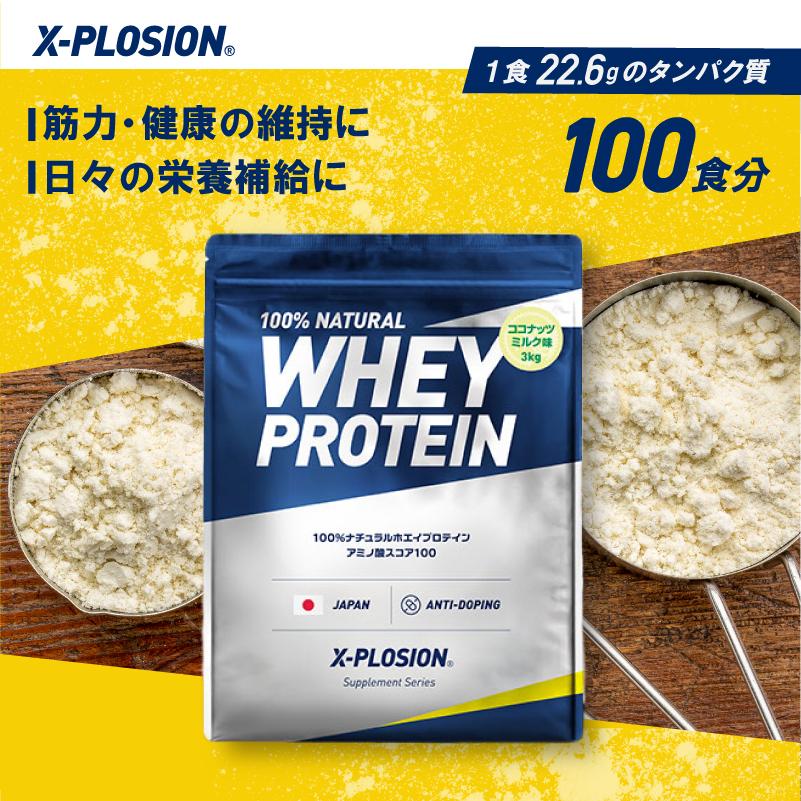 エクスプロージョン WPC 3kg ココナッツミルク味 100%ホエイプロテイン 大容量｜x-plosion｜02