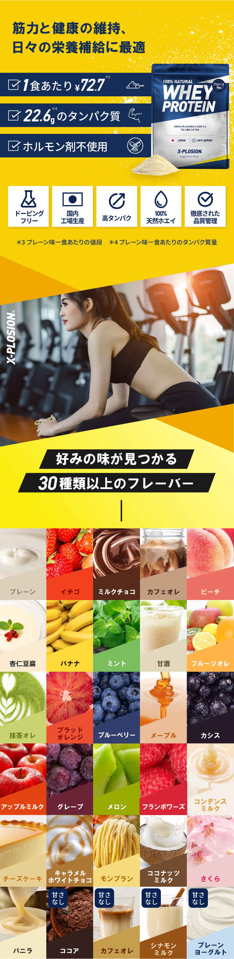 エクスプロージョン WPC 3kg 練乳味 100%ホエイプロテイン 大容量