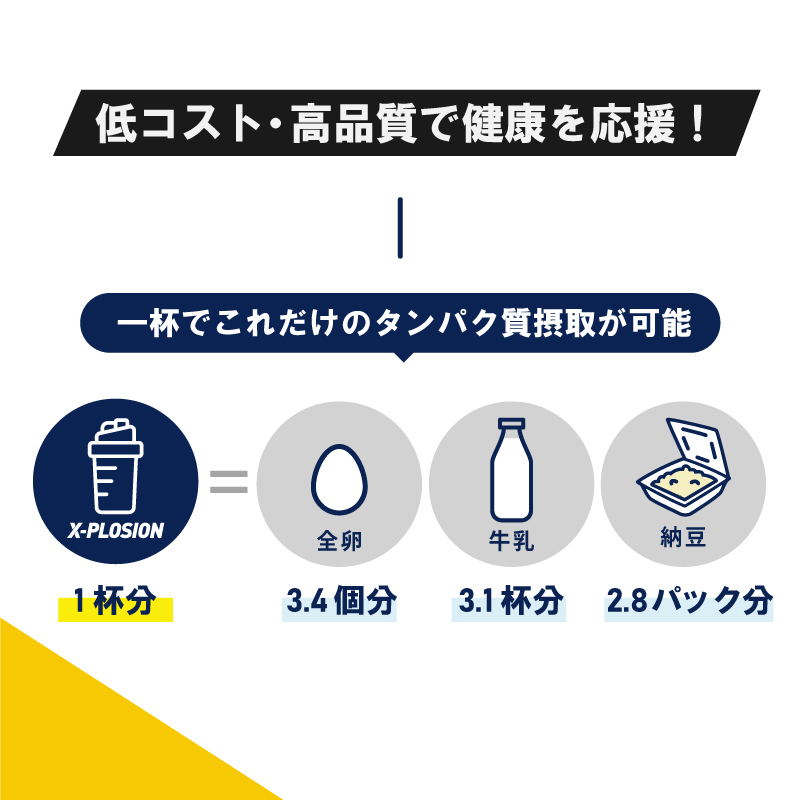 エクスプロージョン スロー(カゼイン) 2.5kg ヨーグルト味 100%ホエイプロテイン 大容量｜x-plosion｜15