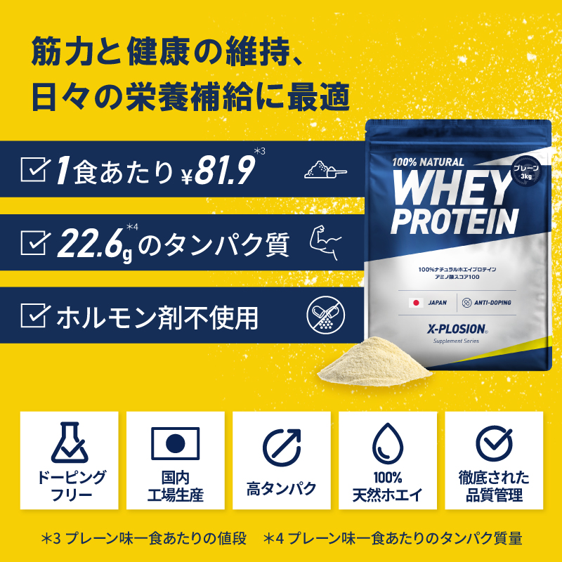 ホエイプロテイン 3kg 最安値のおすすめ人気商品一覧 通販