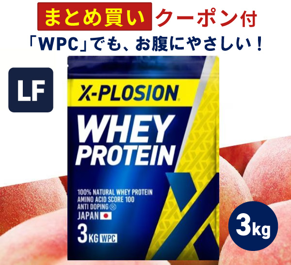エクスプロージョン（X-PLOSION） WPC ラクトースフリー 3kg ピーチ味