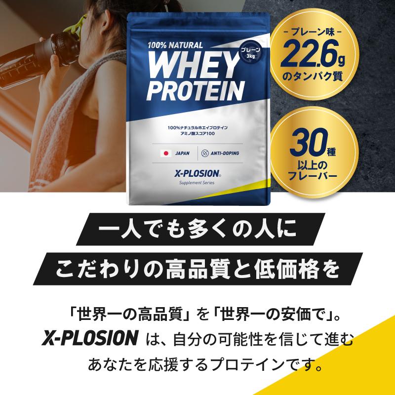 エクスプロージョン WPC 3kg ぶどう味 100%ホエイプロテイン 大容量