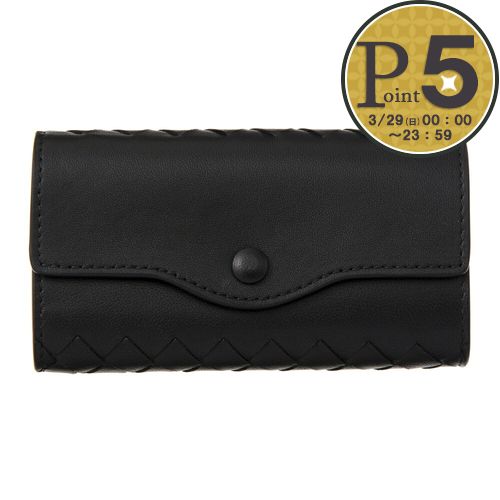 �y�����񂹁z �y���s�A���i�z �{�b�e�K���F�l�^ BOTTEGA VENETA �L�[�P�[�X �C���g���`���[�g 284137 V3UN1(V0016) 8803 (8806) NERO �u���b�N