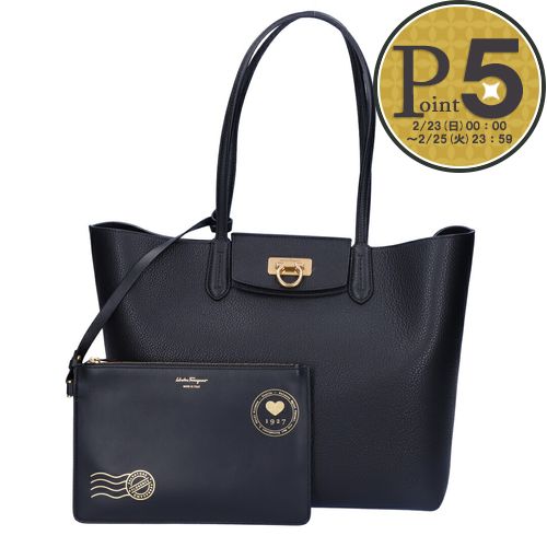 フェラガモ FERRAGAMO トートバッグ トラベルトートバッグ SM 21I376 735963 ブラック(NERO) :42886372:テザーレブランドショップ