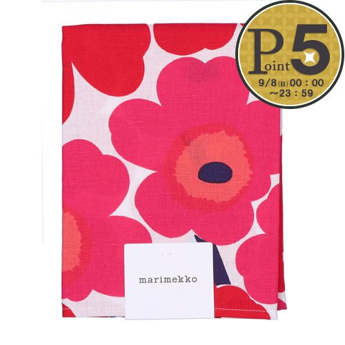 マリメッコ MARIMEKKO ティータオル UNIKKO 70683 001 レッド 2枚