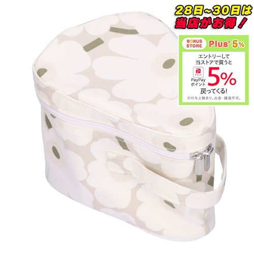 マリメッコ MARIMEKKO ポーチ コスメポーチ MINI UNIKKO VUOLU 70277 816 BEIGE/WHITE/GREEN 【同梱不可】【ギフト不可】【RSL】