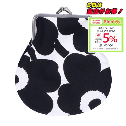 Yahoo! Yahoo!ショッピング(ヤフー ショッピング)マリメッコ MARIMEKKO 小銭入れ がま口 ポーチ MINI UNIKKO PIENI KUKKARO 91495 190 BLACK/WHITE 【ゆうパケ可】【同梱不可】【ギフト不可】【RSL】