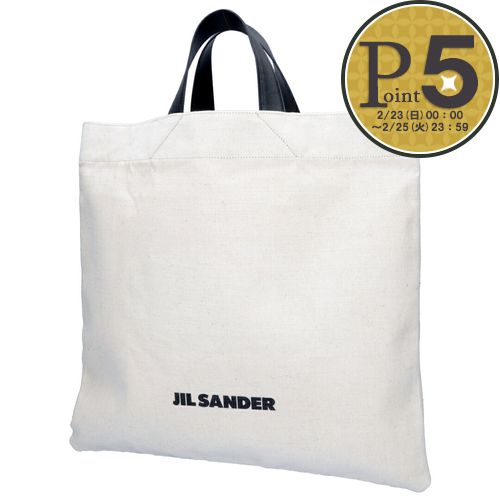 ジルサンダー JIL SANDER トートバッグ BOOK TOTE SQUARE J25WC0005 P4917 280 NATURAL :43702589:テザーレブランドショップ