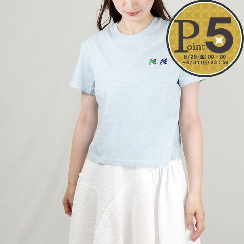 MAISON KITSUNE Tシャツ KW00106KJ0008 MAISON KITSUNE メゾンキツネ レディースTシャツ ダブル