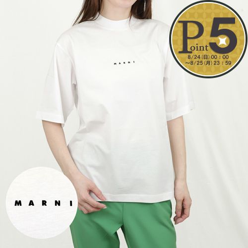 MARNI マルニ 半袖Ｔシャツ THJE0263P1 USCS87 LOW01 レディース ホワイト MARNI マルニ Tシャツ 半袖 レディース ホワイト THJE0263P1