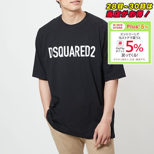 ディースクエアード DSQUARED2 メンズ Tシャツ DSQUARED2 SKATER S74GD1122 S24321 ブラック(900  BLACK) オーバーサイズデザイン