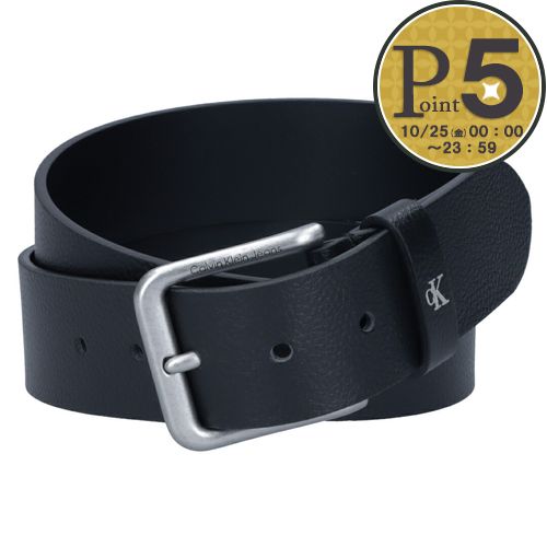 カルバンクラインジーンズ CALVIN KLEIN JEANS ベルト ROUNDED CLASSIC BELT K50K510066 ブラック(BDS BLACK)