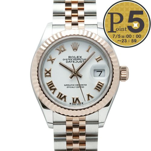 �y�\���Ώەi�z�y�����񂹁z �����b�N�X ROLEX ���v ���f�B�[�X�E�H�b�` �f�C�g�W���X�g 28 279171 �z���C�g���[�}��������