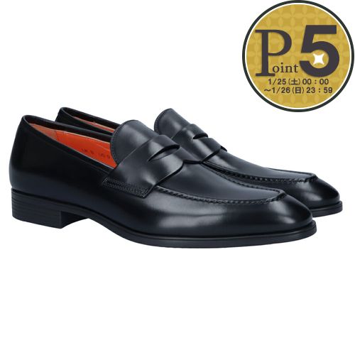 サントーニ SANTONI メンズ ローファーシューズ PENNY LOAFER ペニーローファー MGSI14944SMABU SMAB ブラック