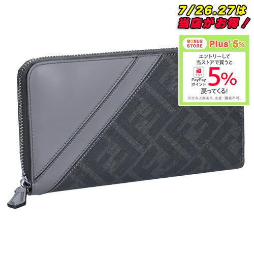 FENDI 長財布 グレー レディース