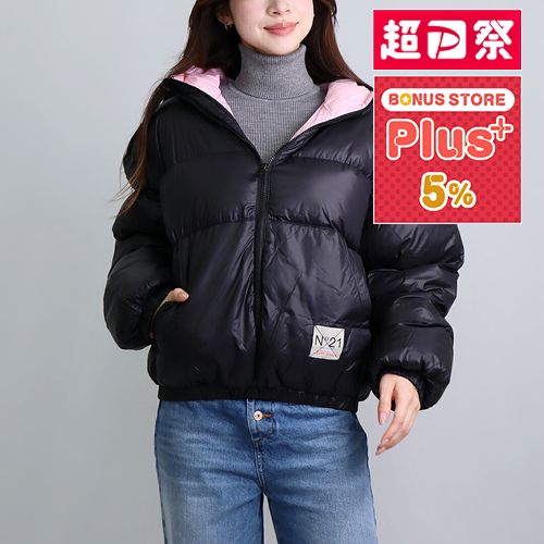 【お取り寄せ】 【並行輸入品】 ヌメロヴェントゥーノ N°21 キッズ レディース中綿ブルゾン バイカージャケット　N21975N0002 ブラック