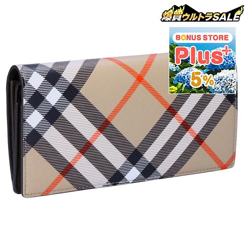 【並行輸入品】 バーバリー BURBERRY 長財布 8091921 A2021 SAND