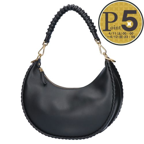 �y�����񂹁z �y���s�A���i�z �t�F���f�B FENDI �V�����_�[�o�b�O 8BR798 APZ8 F0KUR NERO+ORO SOFT