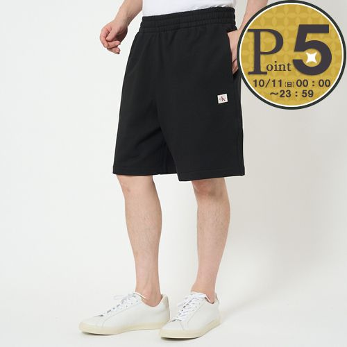 �y���s�A���i�z �J���o���N���C�� CALVIN KLEIN �����Y�@�V���[�g�p���c �Z�p�� �n�[�t�p���c EU 350TERRY BADGE SHORT LV04RF282G �X�E�F�b�g �V���[�p�� ���p