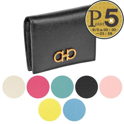 FERRAGAMO 折財布 ガンチーニ 22D780 FERRAGAMO フェラガモ 折財布 【GANCINI】 22D780 選べるカラー