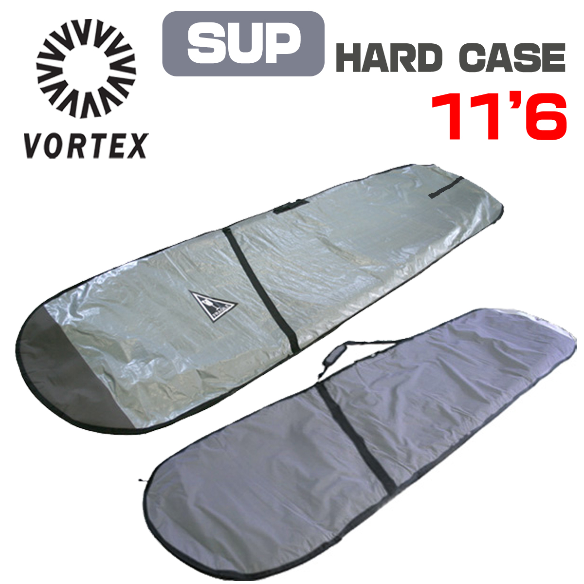 VORTEX ヴォルテックス SUP用 ハードケース ボードケース 11'6 シルバー 銀 SUP11'2まで対応 スタンドアップパドルボード｜x-sports