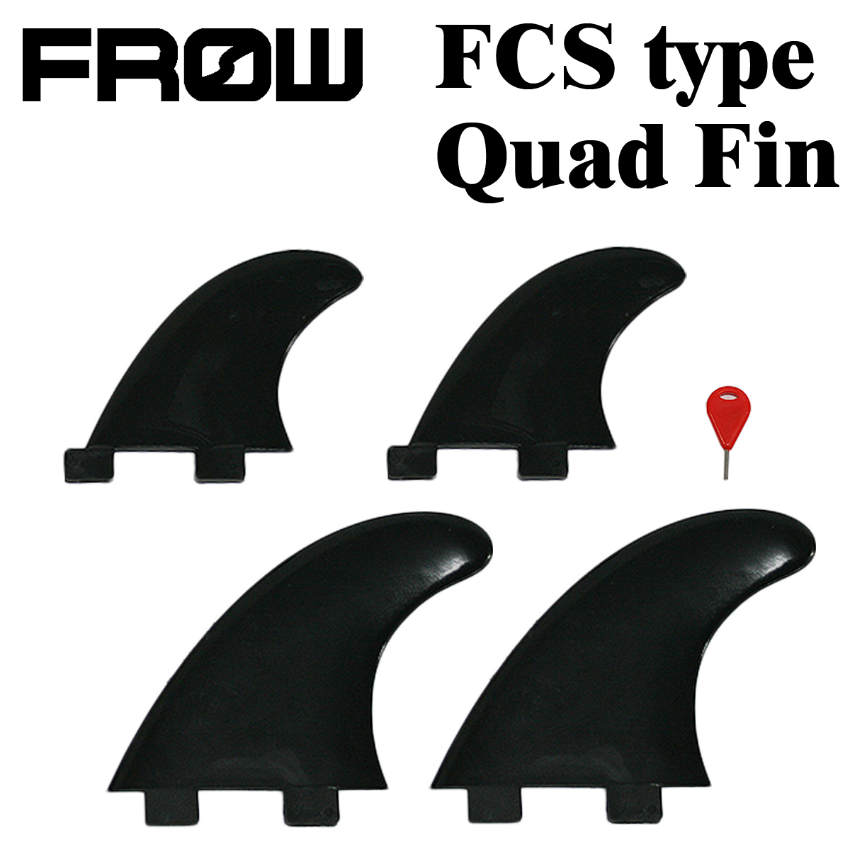 FROW フロー フィン クアッド クワッドフィン FCSタイプ FIN QUAD FCS