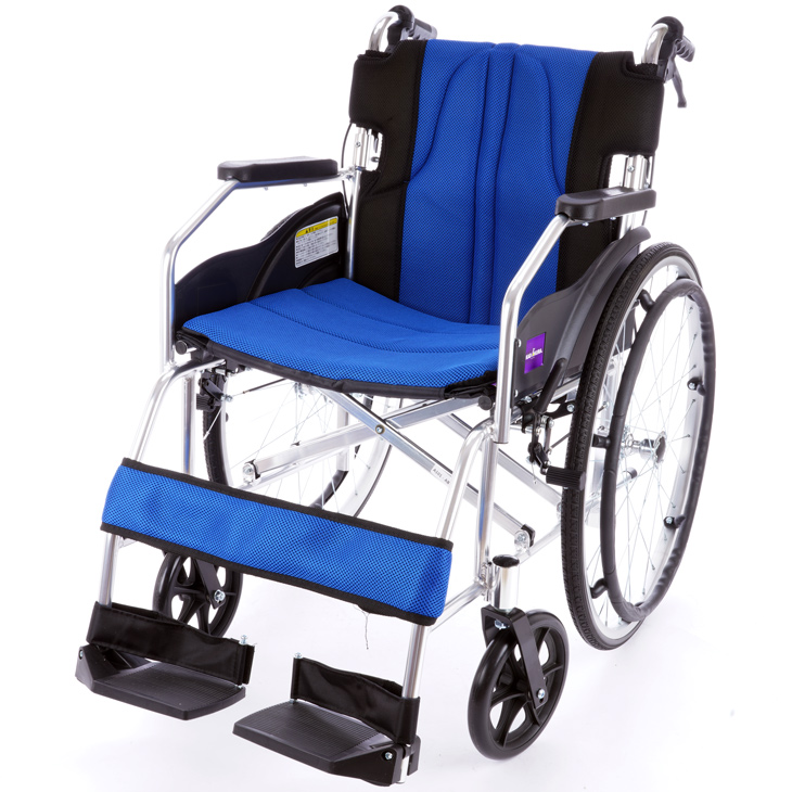 車椅子 車いす 車イス 軽量 コンパクト 自走式 チャップス ブルー A101-AB カドクラ Lサイズ｜xenashopping｜02