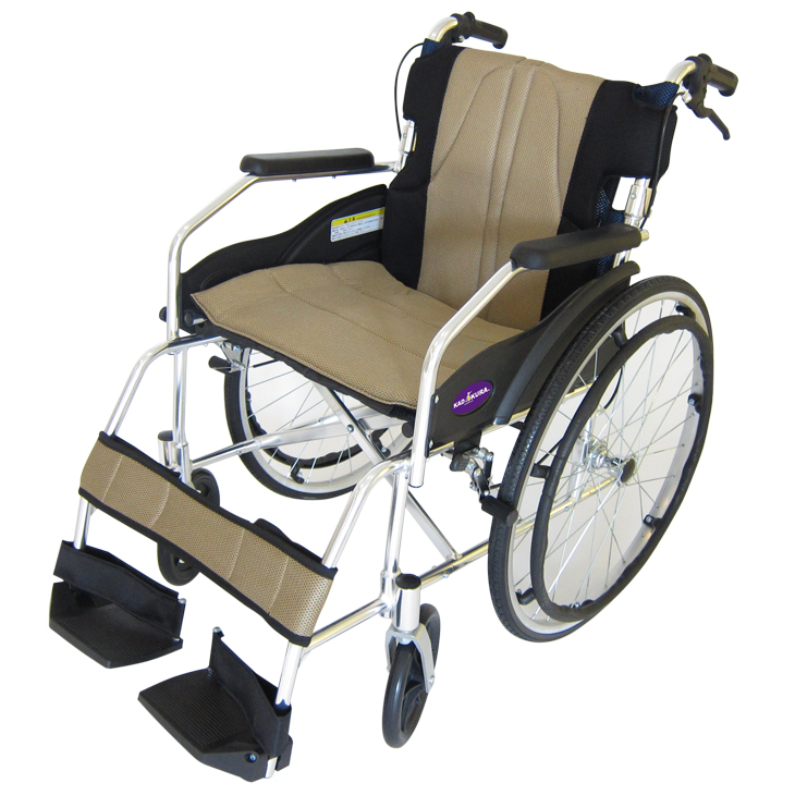 車椅子 車いす 車イス 軽量 コンパクト 自走式 チャップス ブルー A101 