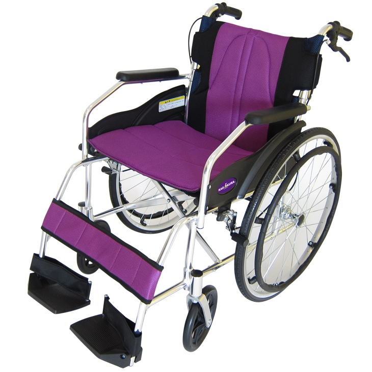 車椅子 車いす 車イス 軽量 コンパクト 自走用 チャップス ブルー A101