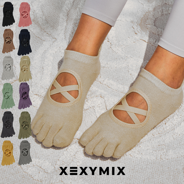 XEXYMIX ゼクシィミックス ゼクシーミックス 5本指 滑り止め付 ソックス 靴下 くつ下 ヨガ ヨガウェア XE1701G｜xexymix