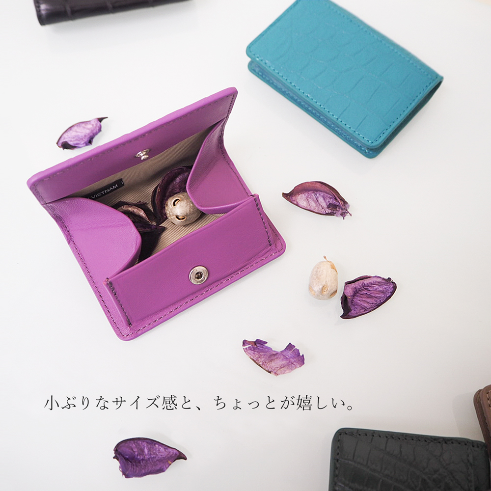 ミニ財布 小銭入れ コインケース カード入れ 本物 クロコダイル