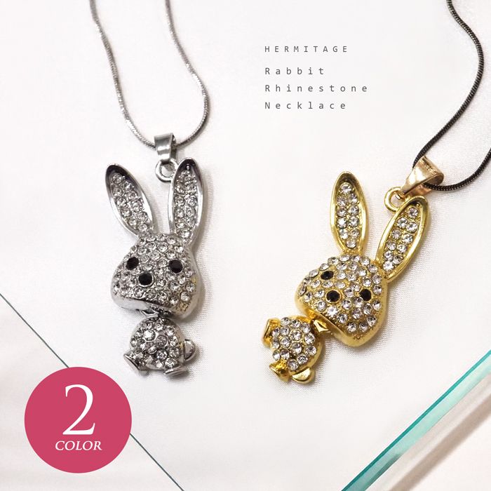 未使用品♡Reneルネ♡うさぎブローチネックレス rabbitnecklace-top1.jpg