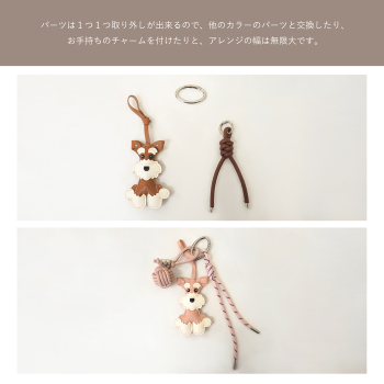 じゃらじゃらキーホルダー　バッグチャーム　キーチャーム　パラコード　犬　25A 楽天市場】メール便送料無料 ☆ ミニチュアシュナウザー パラ