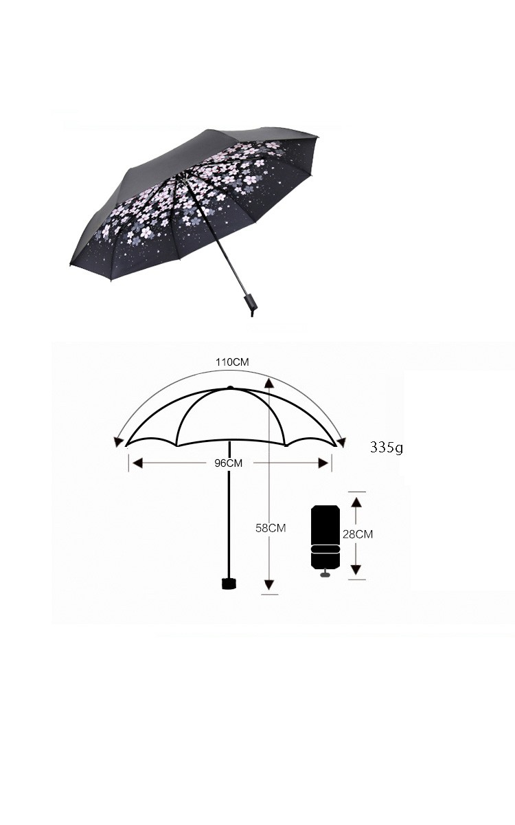 レディース さくら柄 日傘 UVカット 遮光遮熱 大きい ブラックコーティング 折りたたみ傘 花柄 パラソル 晴雨兼用傘 シミ シワ紫外線対策  完全遮光 UVカット :um002:アユストア - 通販 - Yahoo!ショッピング