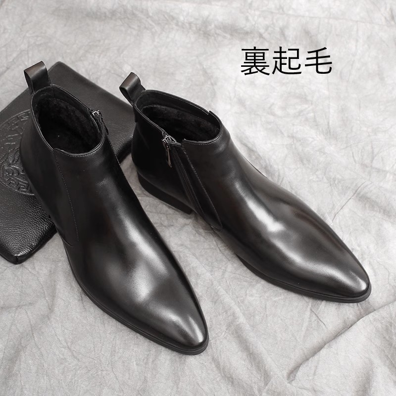 New☆人気 メンズショートブーツ 本革 レザー 牛革 ヨーロピアン